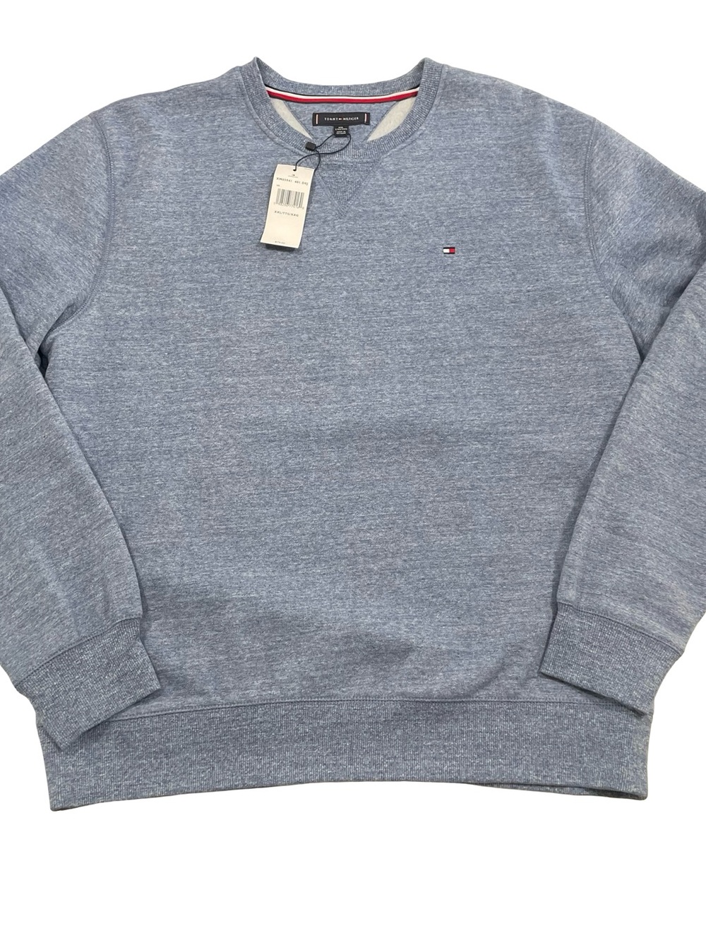 Tommy Hilfiger One-Point Flag Logo Size XXL Blue Crewneck Sweatshirt *Retail $70
